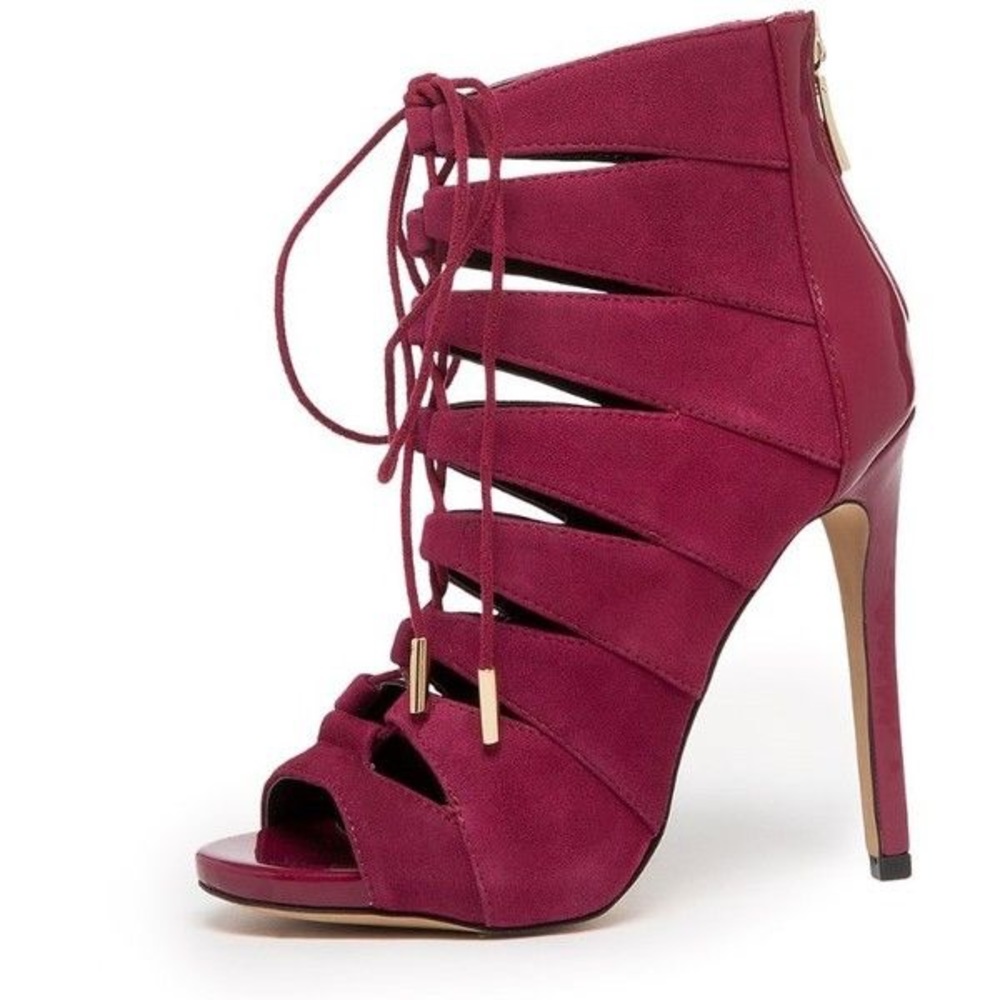 Bebe "Tillan" lace up booties